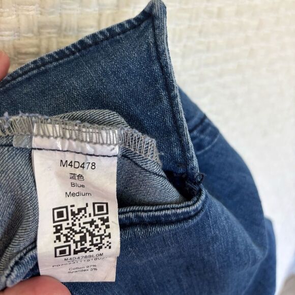 Denim Romper Zip Up Belted Short Jean Jumpsuit with Pockets ✨ - Picture 4 of 4